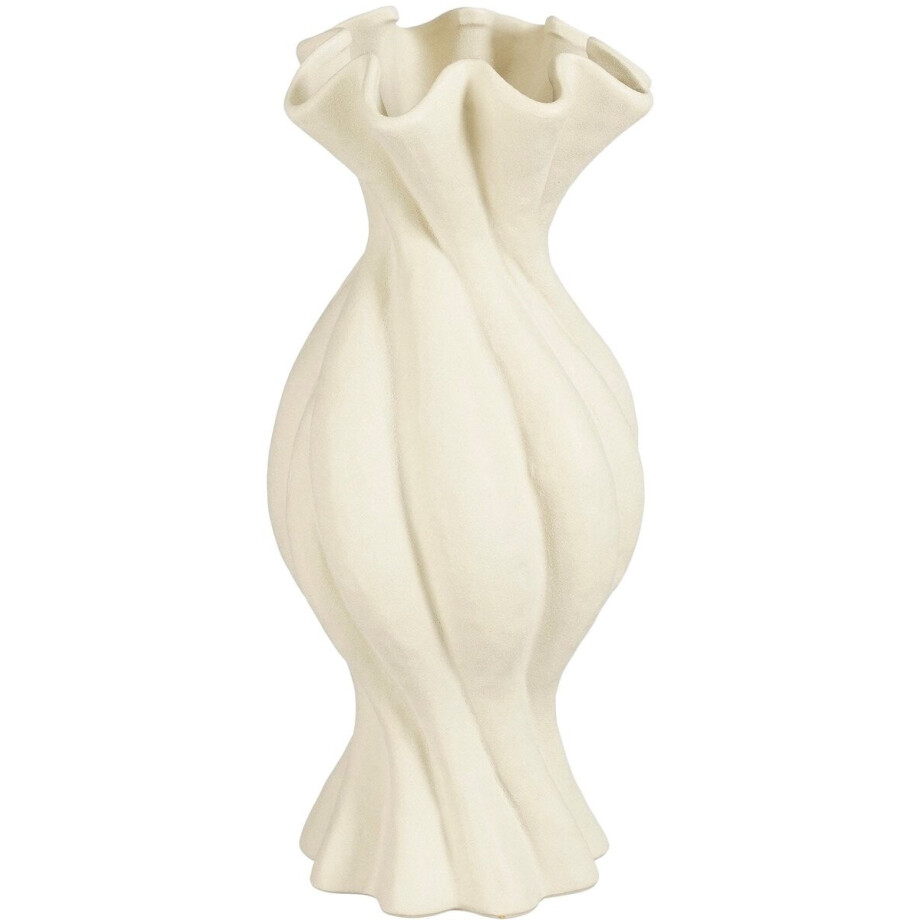 Mica Decorations Vaas Steph - 18x18x40 cm - Keramiek - Beige Mica Decorations Vaas Steph - 18x18x40 cm - Keramiek - Beige afbeelding 1