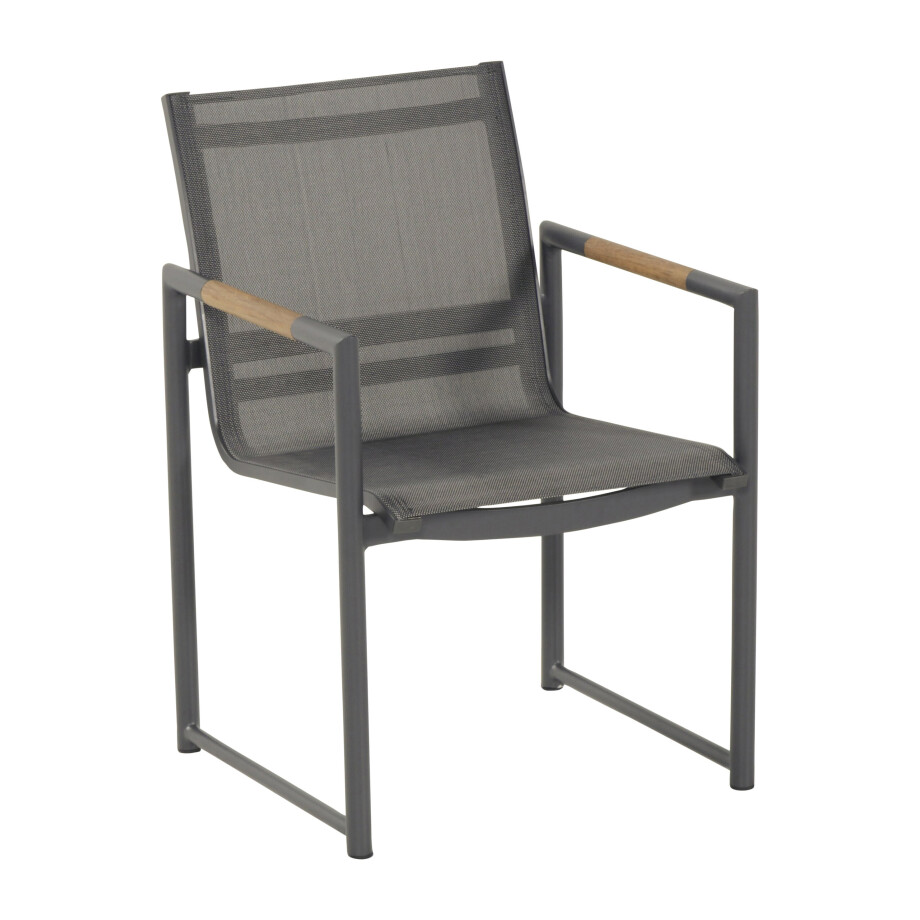 Hartman Tuinstoel 'Fontaine' teakhout, kleur Zwart Hartman Tuinstoel 'Fontaine' teakhout, kleur Zwart afbeelding 1