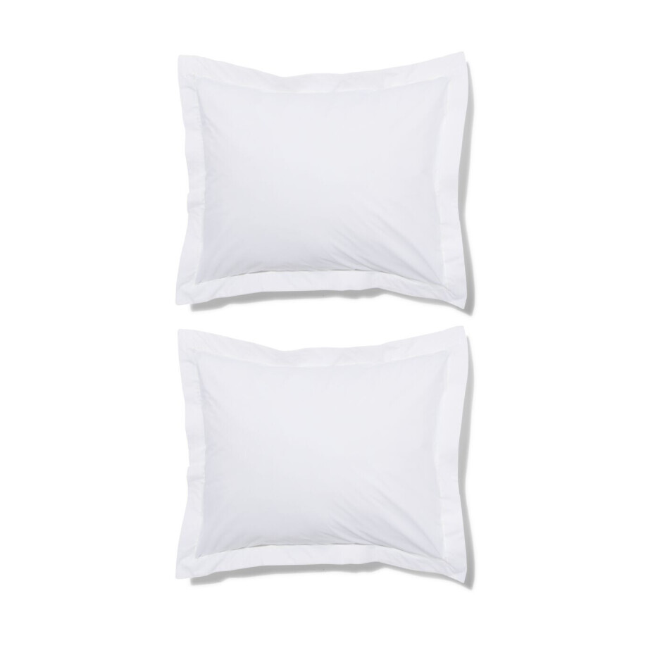 HEMA HEMA Kussenslopen 60x70cm Percal Wit (wit) afbeelding 1