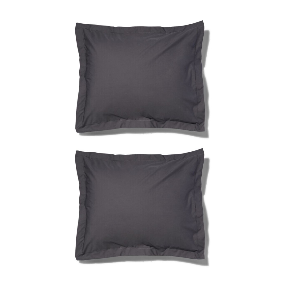 HEMA HEMA Kussenslopen Percal 60x70 Donkergrijs - 2 Stuks (donkergrijs) HEMA HEMA Kussenslopen Percal 60x70 Donkergrijs - 2 Stuks (donkergrijs) afbeelding 1