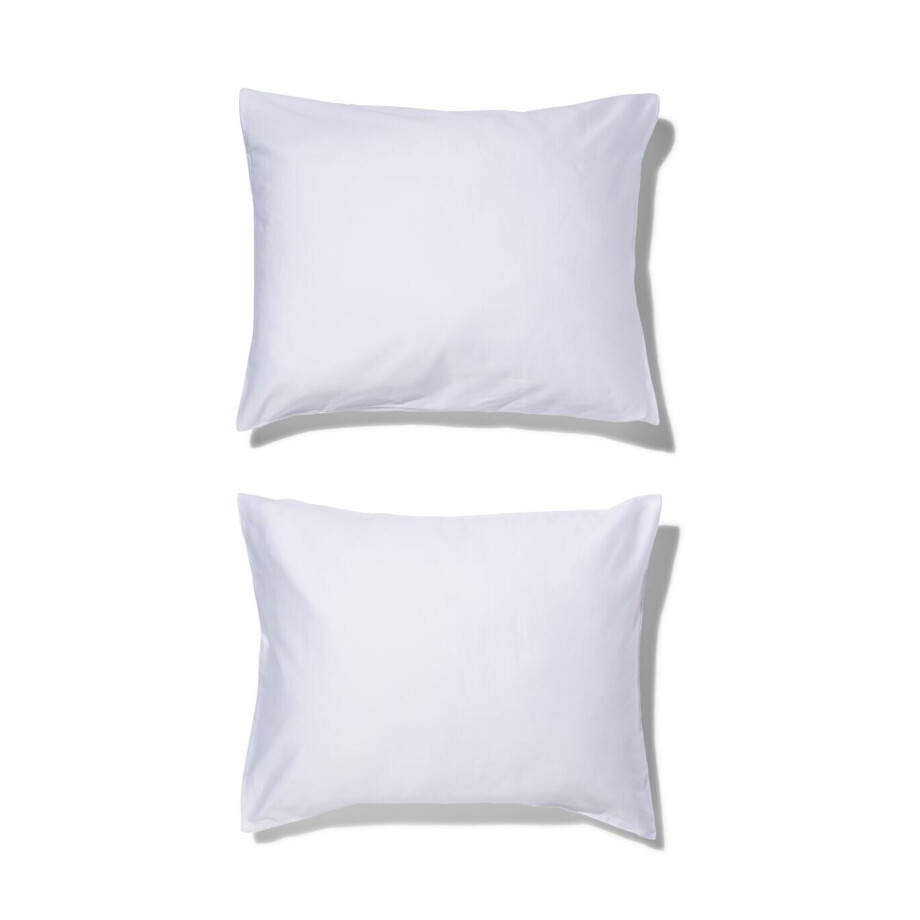 HEMA HEMA Kussenslopen 60x70cm Hotel Katoen Satijn Wit - 2 Stuks (wit) afbeelding 1