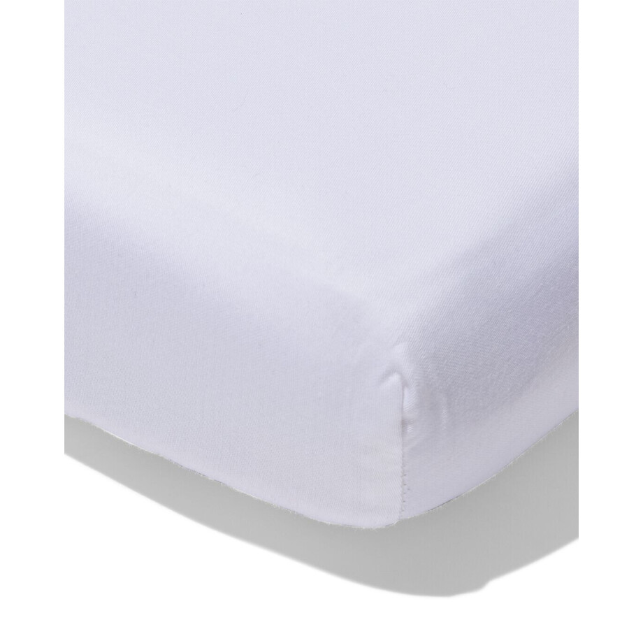HEMA HEMA Topper Hoeslaken 200x220cm Zacht Katoen Wit (wit) afbeelding 1