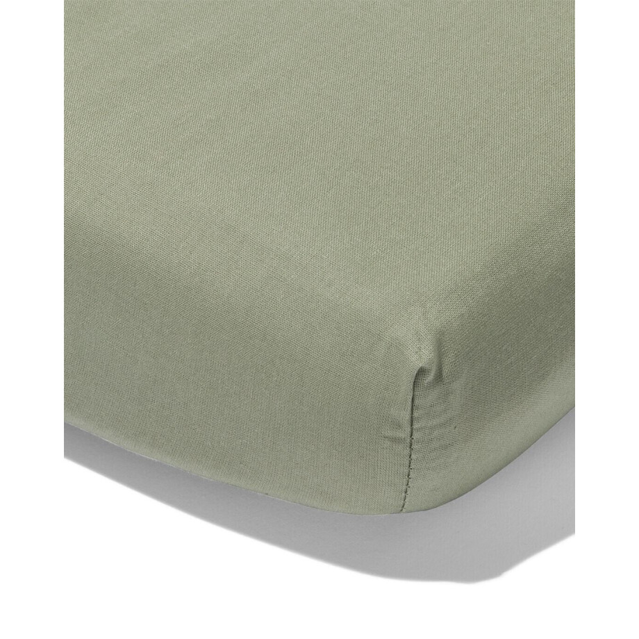 HEMA HEMA Topper Hoeslaken 90x220cm Zacht Katoen Groen (groen) afbeelding 1