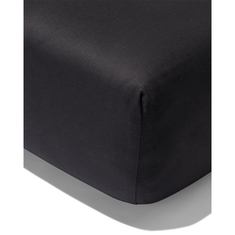 HEMA HEMA Hoeslaken 90x220cm Satijn Donkergrijs (donkergrijs) afbeelding 1