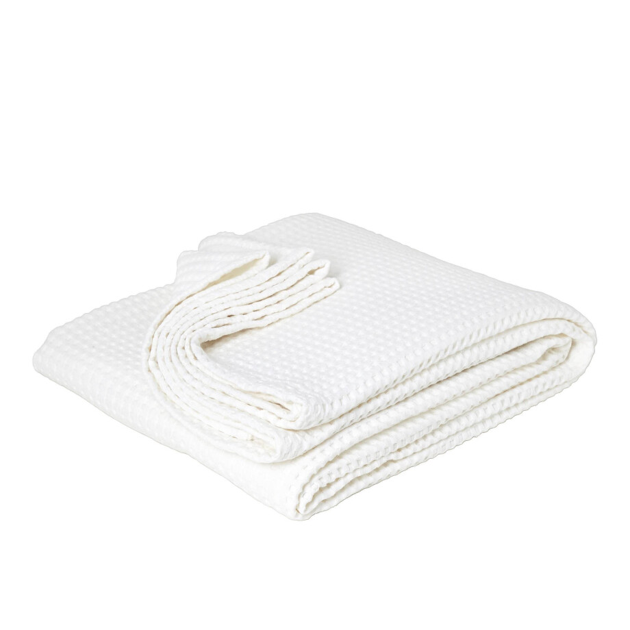 Vandyck katoenen bedsprei pique waffle (wit) (160x250 cm) Vandyck katoenen bedsprei pique waffle (wit) (160x250 cm) afbeelding