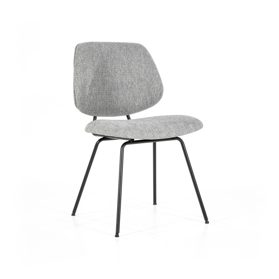 Eleonora Eetkamerstoel 'Lynn' kleur Grijs Fletcher Eleonora Eetkamerstoel 'Lynn' kleur Grijs Fletcher afbeelding 1