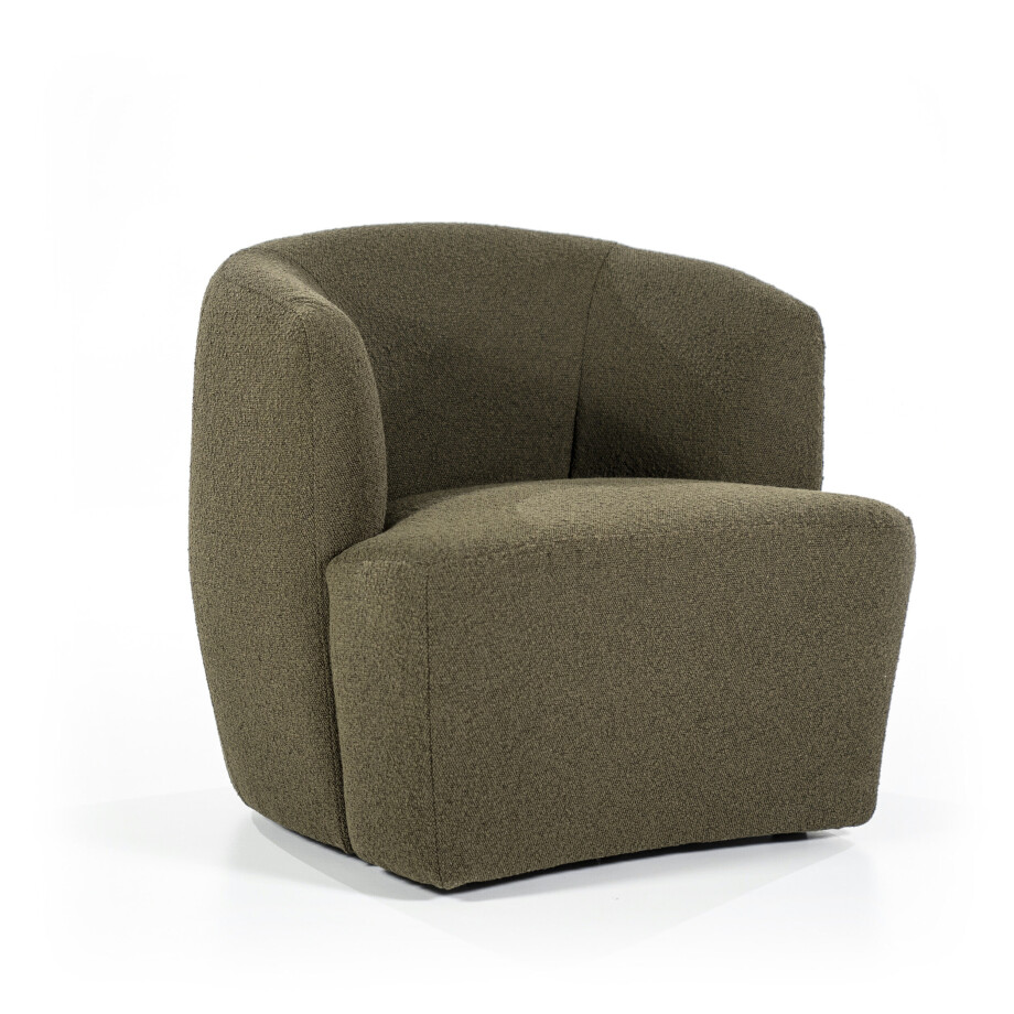 Eleonora Fauteuil 'Charlotte' Bouclé, kleur Groen Copenhagen Eleonora Fauteuil 'Charlotte' Bouclé, kleur Groen Copenhagen afbeelding 1