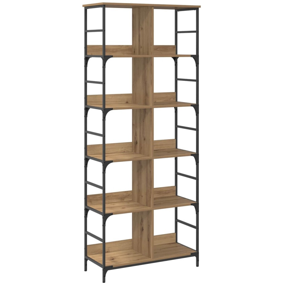 vidaXL - Boekenplank - 4-laags - 78,5 - x - 33 - x - 188,5 - cm - metaal - PB afbeelding 1