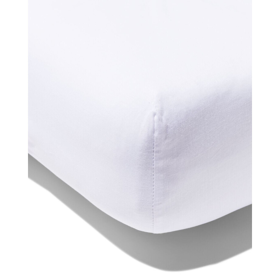 HEMA HEMA Hoeslaken 90x220cm Katoen Wit (wit) afbeelding 1