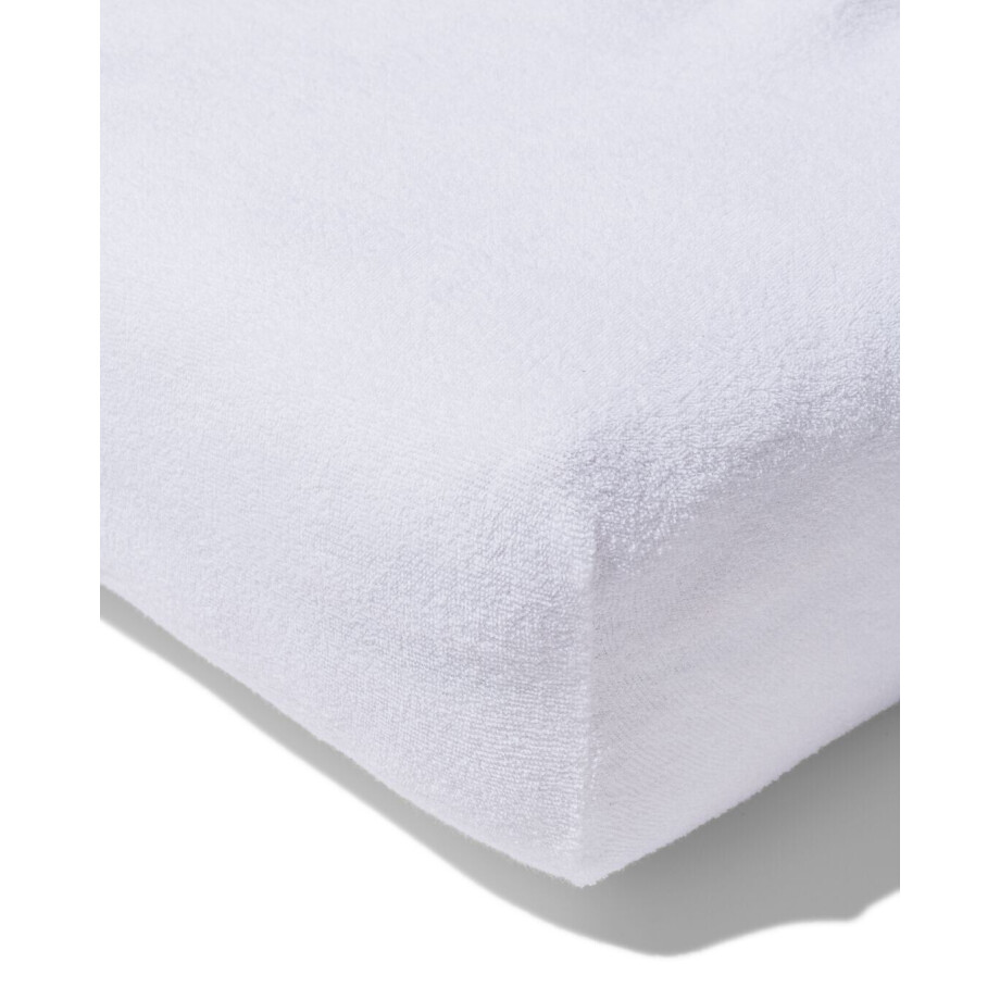 HEMA HEMA Hoeslaken 90x200cm Badstof Wit (wit) afbeelding 1