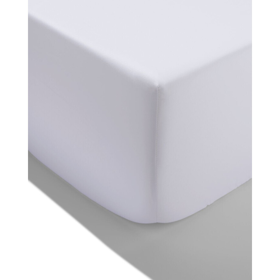 HEMA HEMA Hoeslaken 90x200cm Hotel Katoen Satijn Wit (wit) afbeelding 1