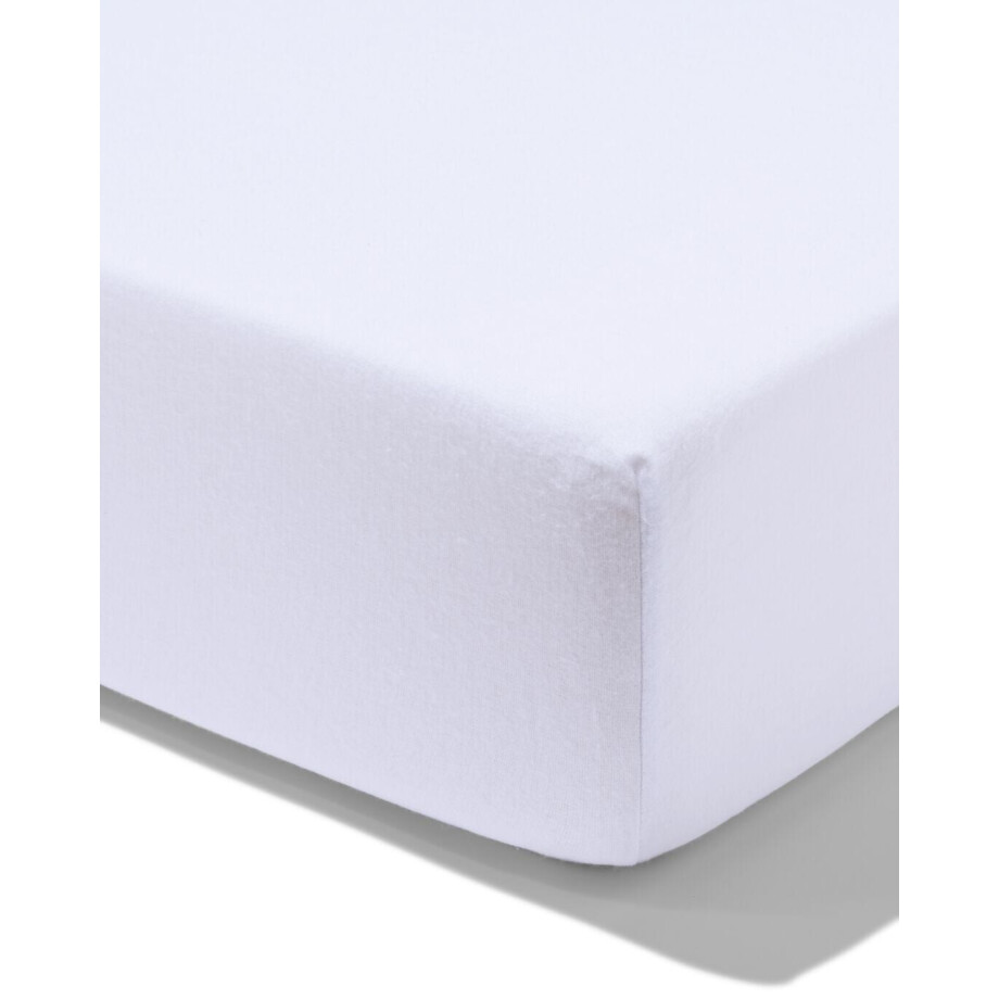 HEMA HEMA Hoeslaken 90x200cm Flanel Wit (wit) HEMA HEMA Hoeslaken 90x200cm Flanel Wit (wit) afbeelding 1