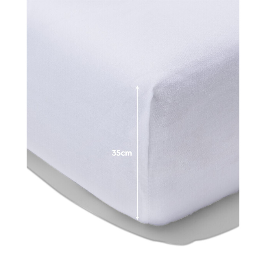 HEMA HEMA Boxspring Hoeslaken 180x200cm Zacht Katoen Wit (wit) afbeelding 1