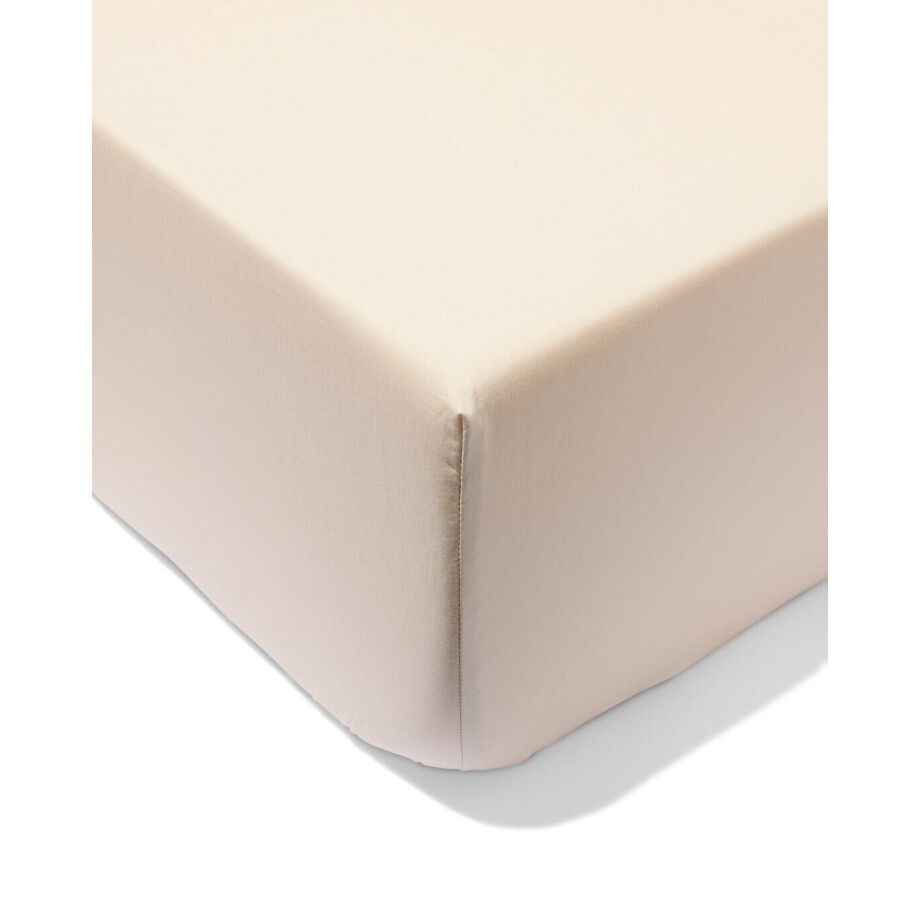 HEMA HEMA Hoeslaken 160x200cm Katoen Percal Greige (beige) afbeelding 1