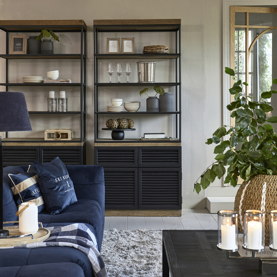 Rivièra Maison Boekenkast 'Stanford' Eiken- en populierenhout, 226 x 100cm Rivièra Maison Boekenkast 'Stanford' Eiken- en populierenhout, 226 x 100cm afbeelding