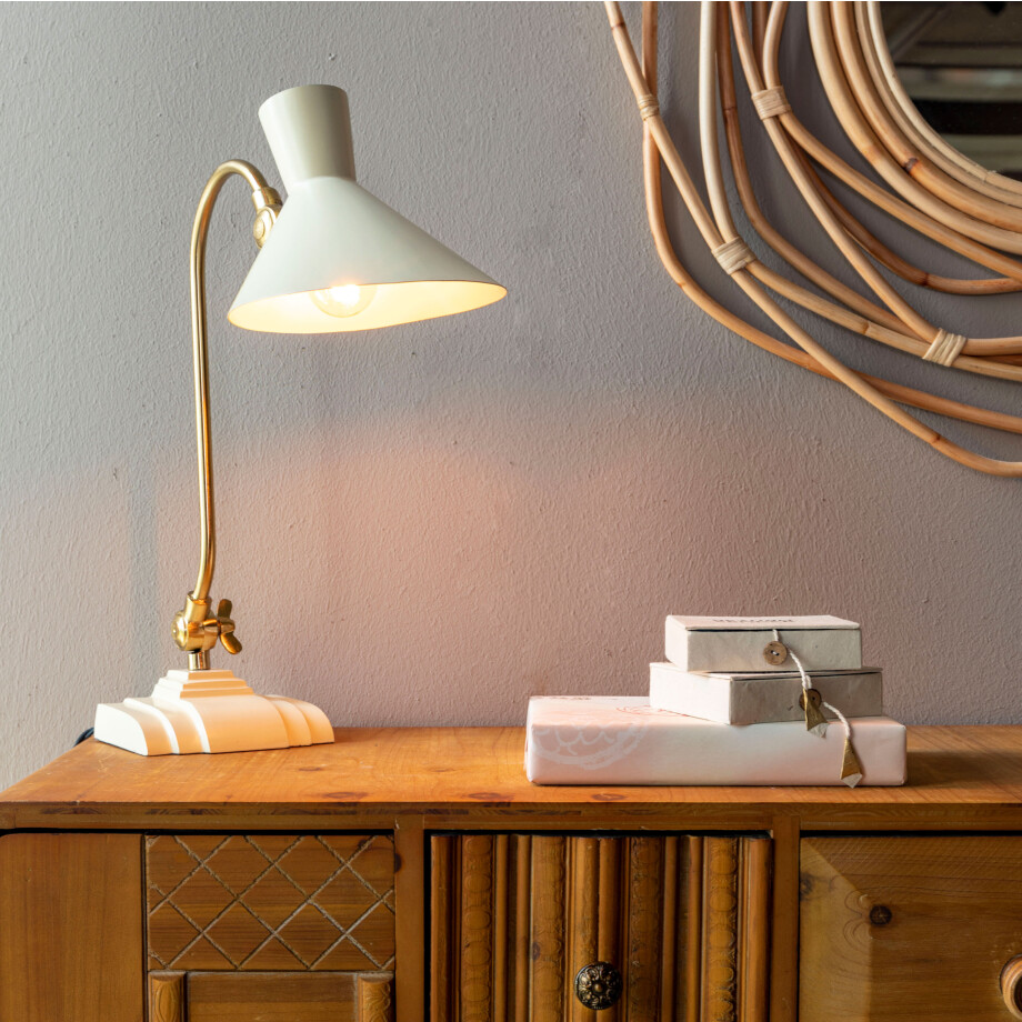 Dutchbone Tafellamp 'Gaia' kleur Ivory afbeelding 1