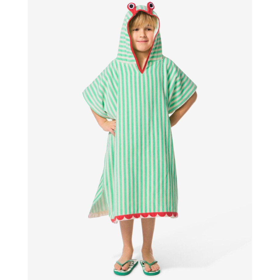 HEMA HEMA Kinderponcho 68x78cm Krab Strepen (multicolor) afbeelding 1