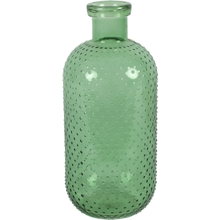 Countryfield Bloemenvaas Cactus Dots - groen transparant - glas - 15 x 35 cm Countryfield Bloemenvaas Cactus Dots - groen transparant - glas - 15 x 35 cm afbeelding 1