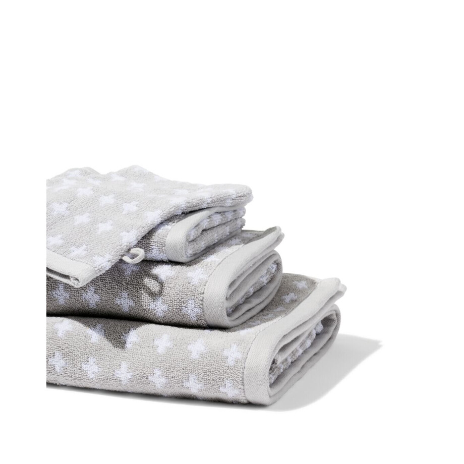 HEMA HEMA Handdoeken - Zware Kwaliteit - Kruisje Lichtgrijs (lichtgrijs) HEMA HEMA Handdoeken - Zware Kwaliteit - Kruisje Lichtgrijs (lichtgrijs) afbeelding 1