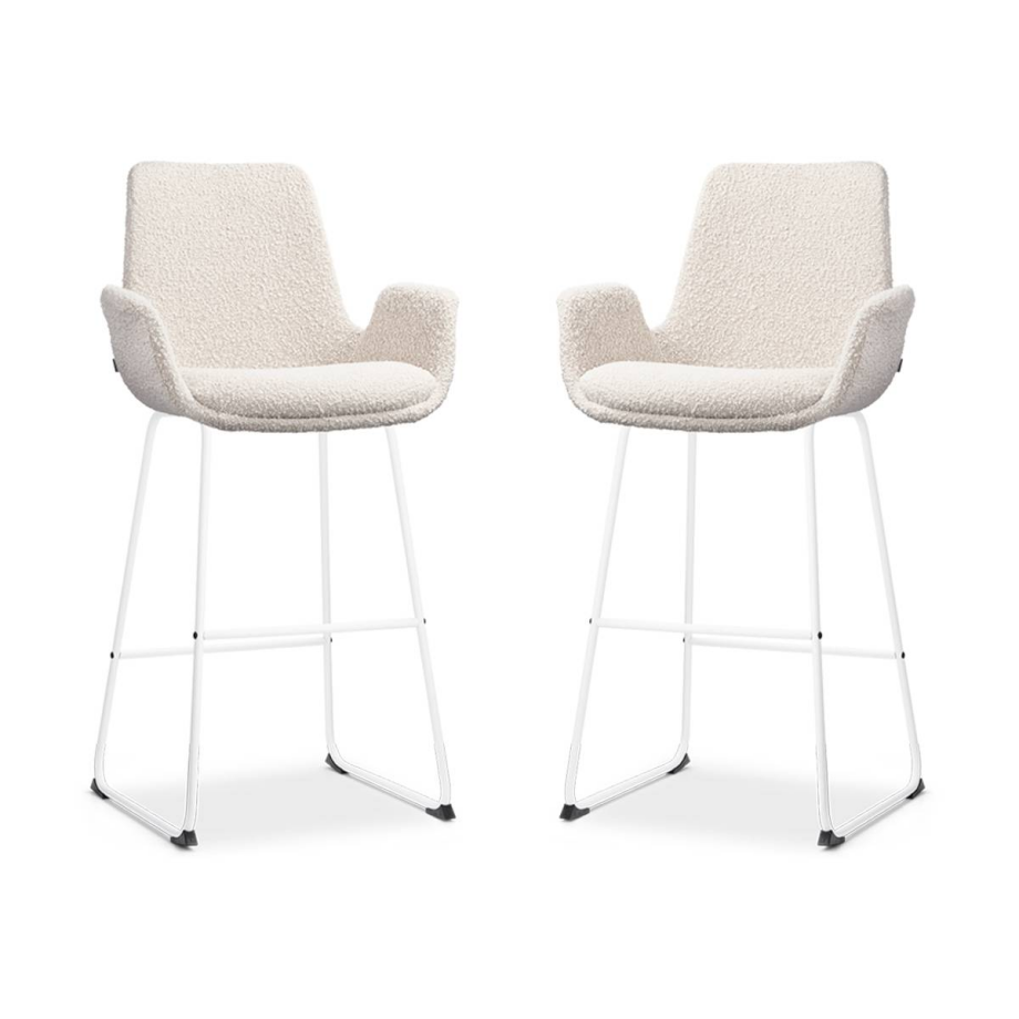 van 3barstoelen Nino-Eef bouclé | Nolon van 3barstoelen Nino-Eef bouclé | Nolon afbeelding 1