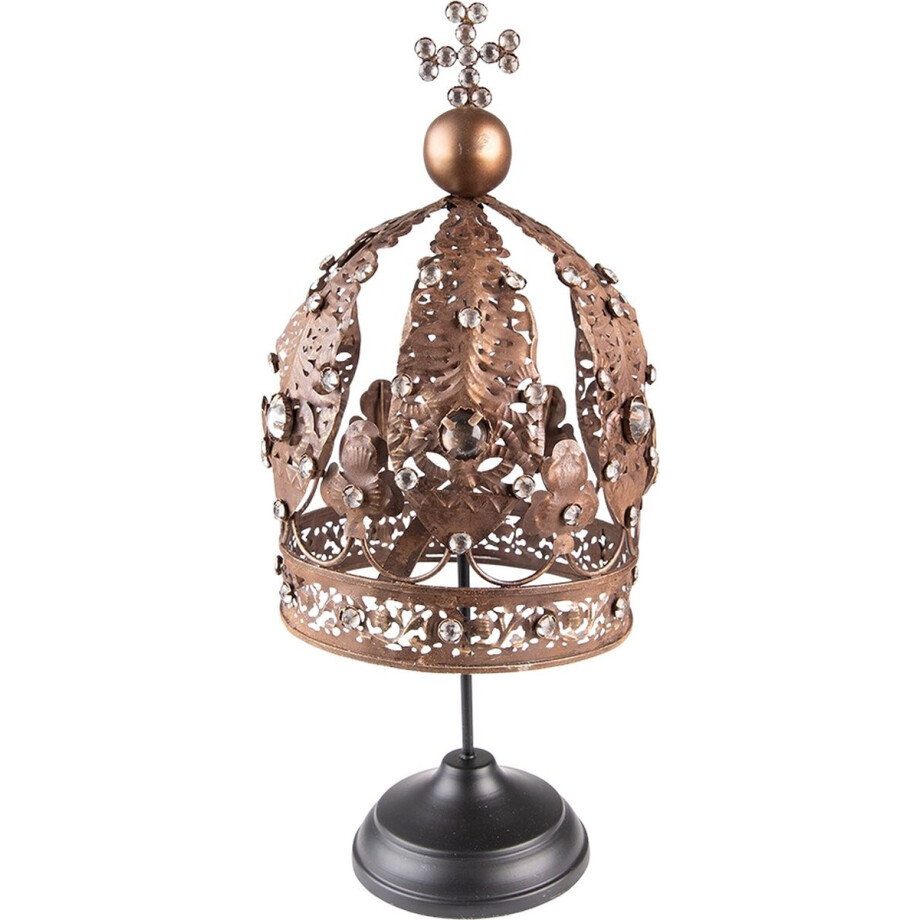 Clayre & Eef Decoratie Kroon 40 cm Bruin IJzer afbeelding 1