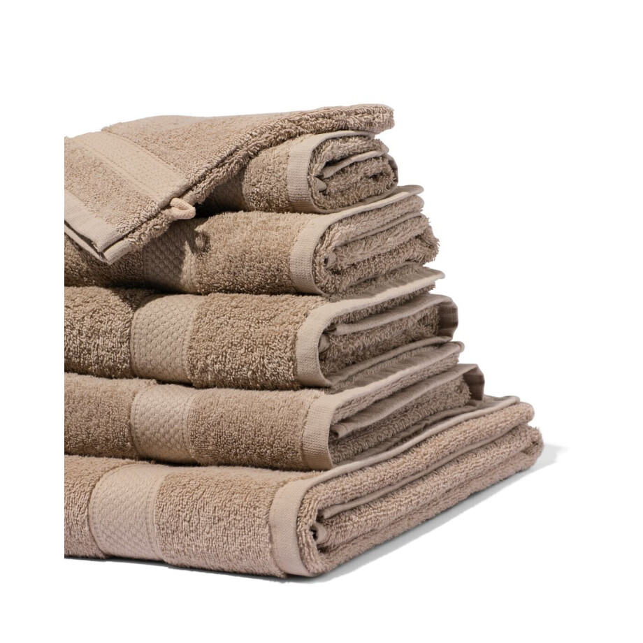 HEMA HEMA Handdoeken - Zware Kwaliteit Taupe (taupe) afbeelding 1