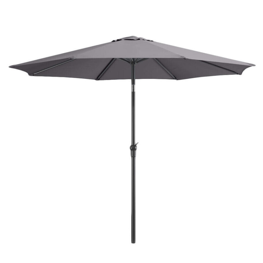 Leen Bakker - Parasol Dorado - Antraciet - Ø300 Cm - Polyester/Aluminium - Grijs afbeelding 1