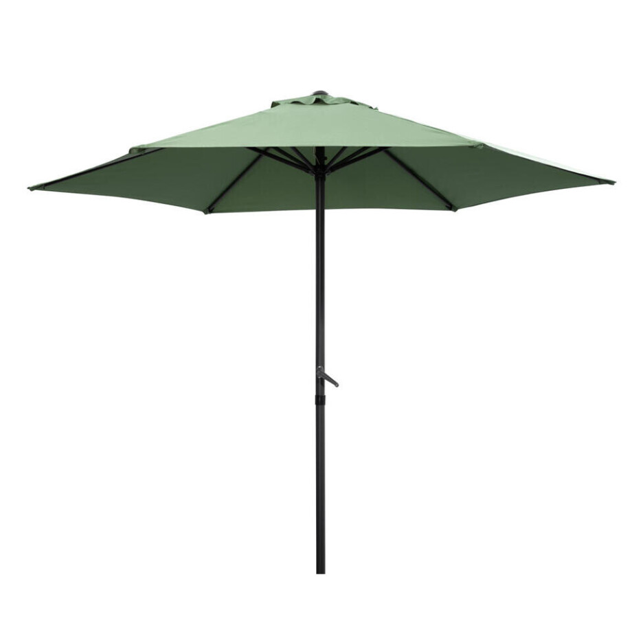 Leen Bakker - Parasol Blanca - Ø250 Cm - Polyester - Groen Leen Bakker - Parasol Blanca - Ø250 Cm - Polyester - Groen afbeelding 1