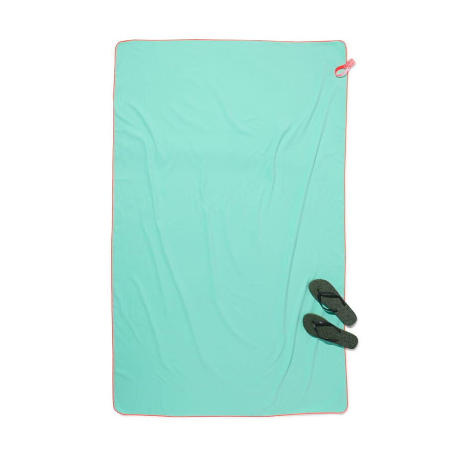 HEMA HEMA Microvezel Handdoek 110x175cm Lichtblauw (groen) afbeelding 1