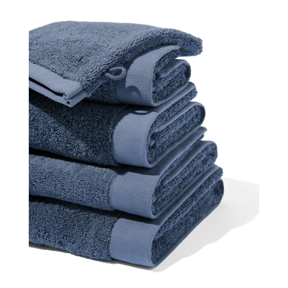 HEMA HEMA Handdoeken - Hotel Extra Zacht Middenblauw (middenblauw) afbeelding 1