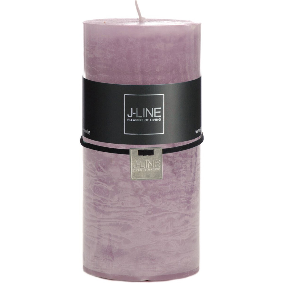 J-Line cilinderkaars Lavendel - paars - large - 52U - 6 stuks afbeelding 1