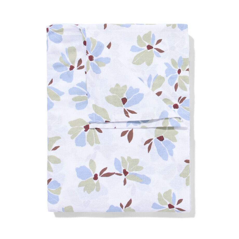 HEMA HEMA Tafelkleed XL 320x145cm Katoen Bloemen Groen-blauw (multicolor) afbeelding 1