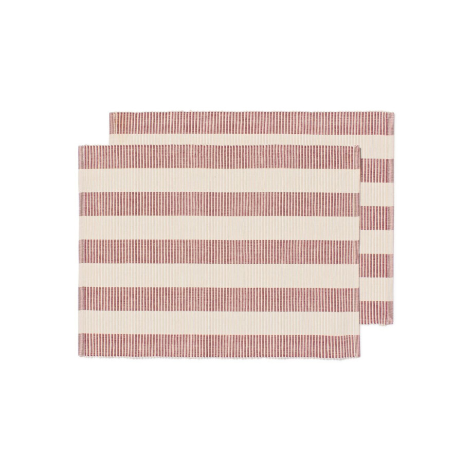 HEMA HEMA Placemats 35x45cm Strepen - 2 Stuks HEMA HEMA Placemats 35x45cm Strepen - 2 Stuks afbeelding