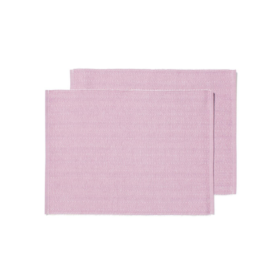 HEMA HEMA Placemats 35x45cm Visgraat Lila - 2 Stuks afbeelding 