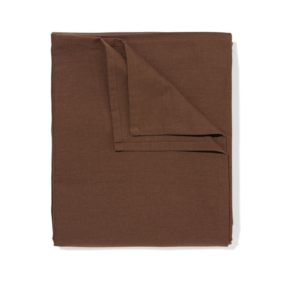 HEMA HEMA Tafelkleed XL 320x145cm Katoen Donkerbruin (donkerbruin) afbeelding 1
