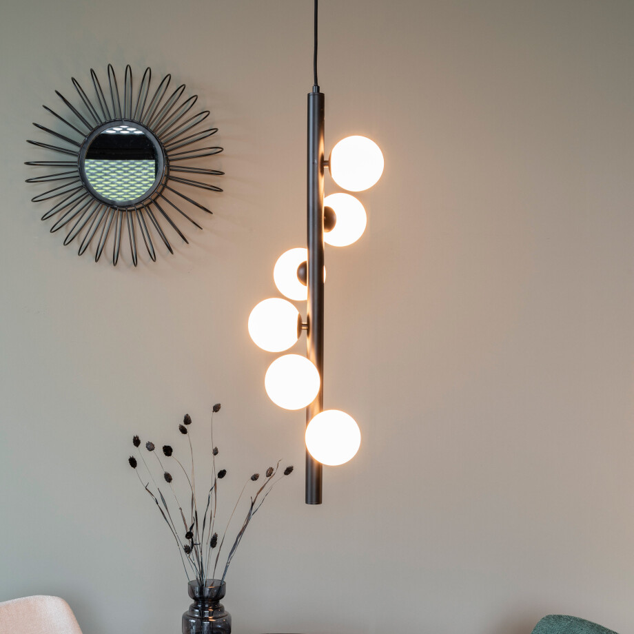 ZILT Hanglamp 'Monique' 6-lamps, kleur Wit ZILT Hanglamp 'Monique' 6-lamps, kleur Wit afbeelding 1