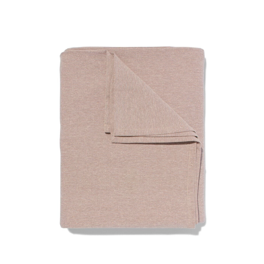 HEMA HEMA Tafelkleed Chambray Katoen Beige/goud 140x240 (zand) afbeelding 1