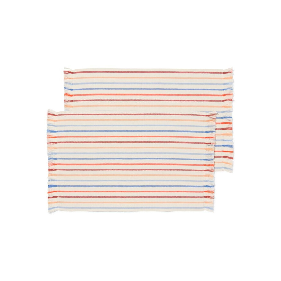 HEMA HEMA Placemats 35x45 Strepen - 2 Stuks afbeelding 