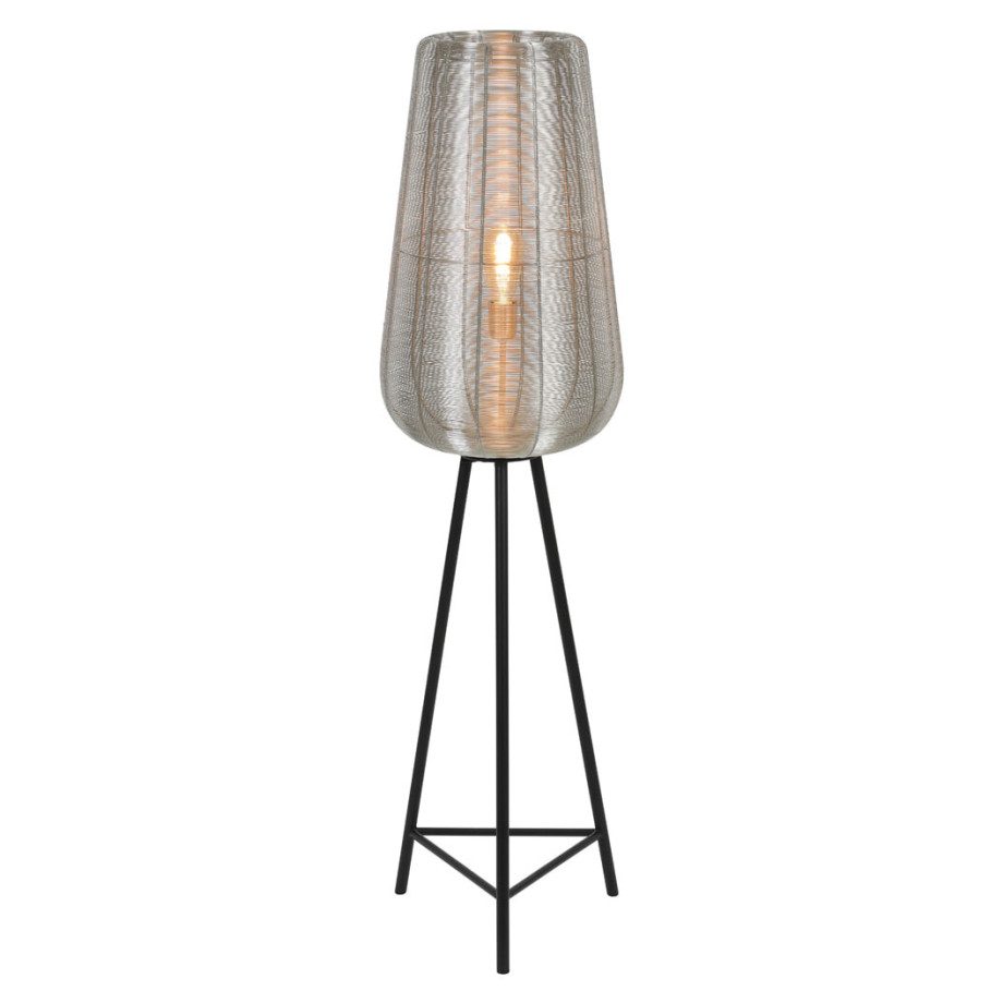 Light & Living Vloerlamp 'Adeta', nikkel, 135cm hoog afbeelding 1
