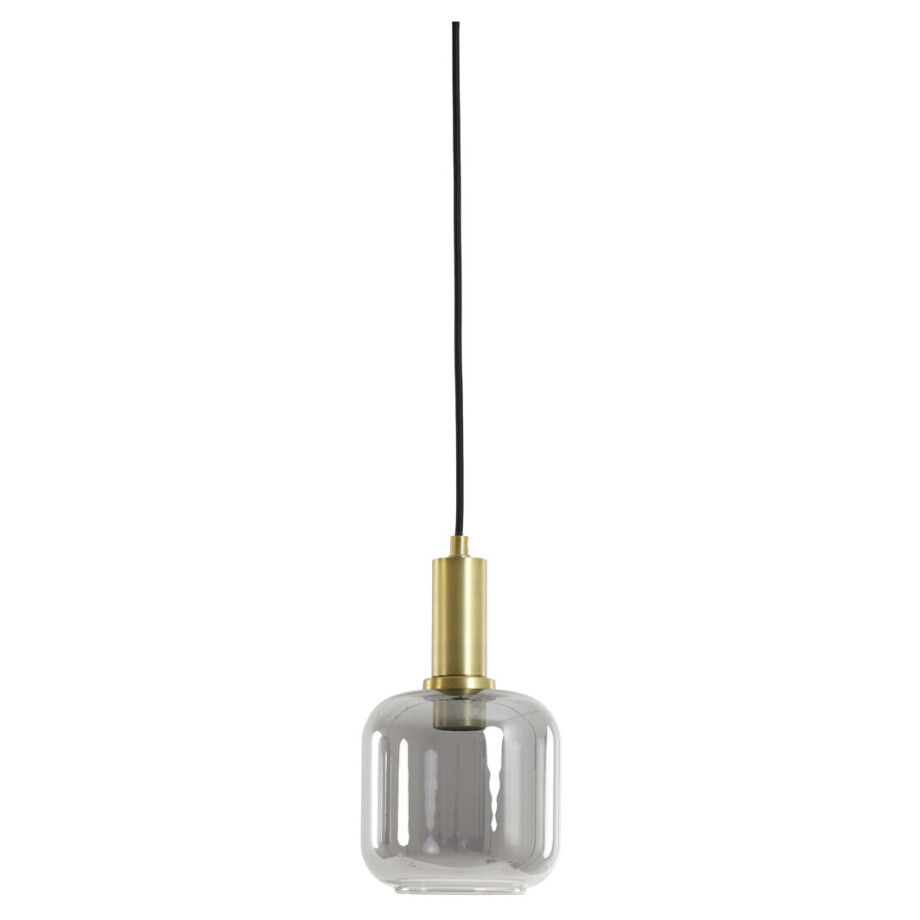 Light & Living Hanglamp 'Lekar' Ø21cm, Antiek Brons/Smoke Light & Living Hanglamp 'Lekar' Ø21cm, Antiek Brons/Smoke afbeelding 1