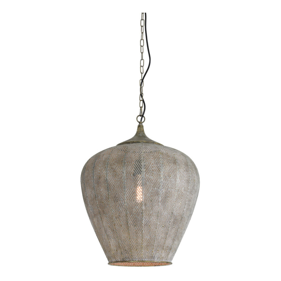 Light & Living Hanglamp 'Lavello' 45cm, kleur Antiek Goud-/Wit afbeelding 
