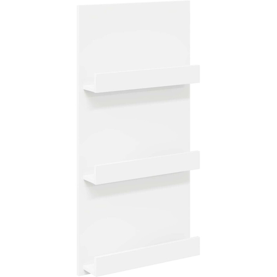 vidaXL - Tijdschriftenrek - met - plank - Wit - 51 - x - 11 - x - 102 - cm - Bewerkt - hout vidaXL - Tijdschriftenrek - met - plank - Wit - 51 - x - 11 - x - 102 - cm - Bewerkt - hout afbeelding 1