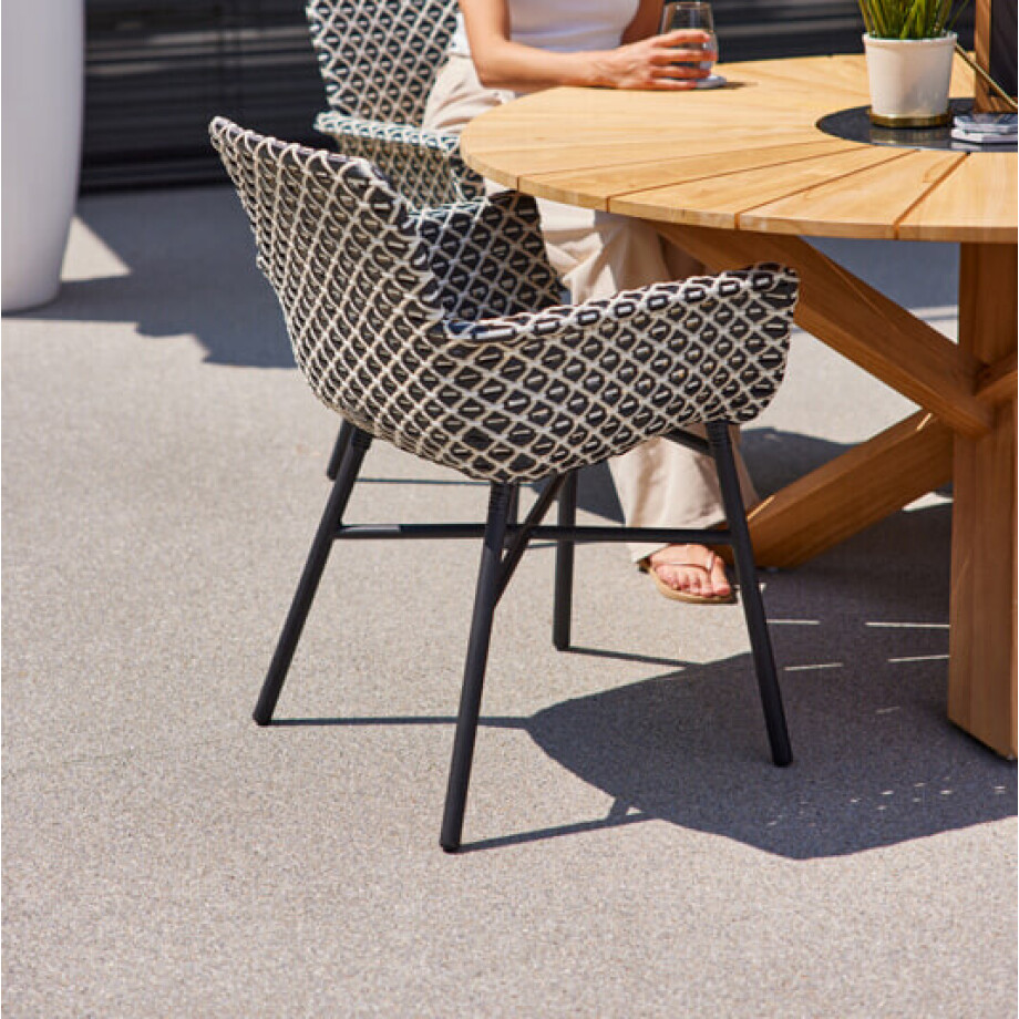 Hartman Tuinstoel 'Delphine Design' kleur Zwart Hartman Tuinstoel 'Delphine Design' kleur Zwart afbeelding 1
