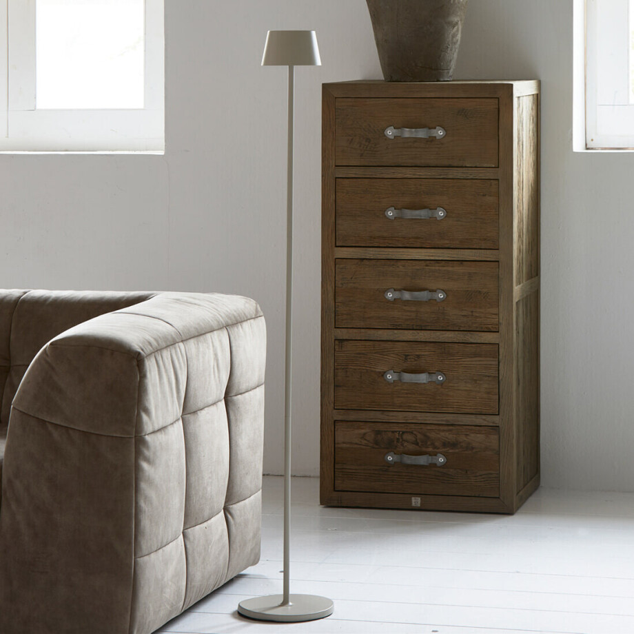 Rivièra Maison Vloerlamp 'Zaza Luminee' Aluminium, kleur Flax Rivièra Maison Vloerlamp 'Zaza Luminee' Aluminium, kleur Flax afbeelding 1
