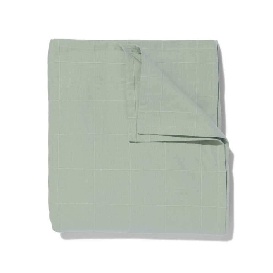 HEMA HEMA Tafelkleed Met Ruiten 140x240 Katoen Groen (groen) afbeelding 1