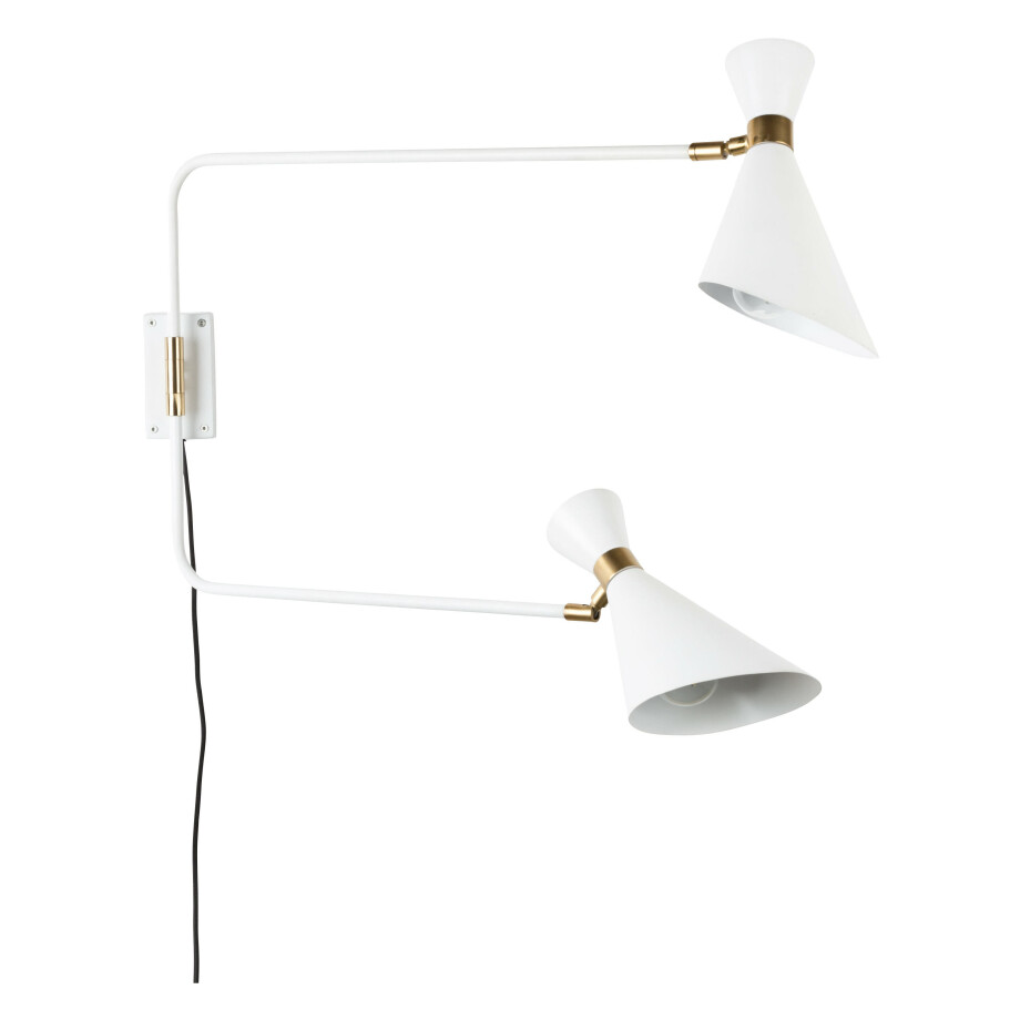 Zuiver Wandlamp 'Double' 2-lamps, kleur Wit Zuiver Wandlamp 'Double' 2-lamps, kleur Wit afbeelding 1