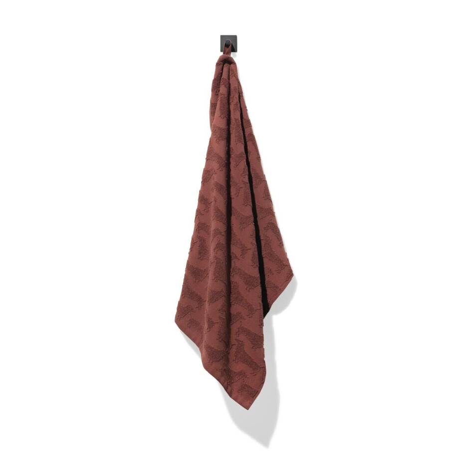 HEMA HEMA Keukendoek 50x50cm Katoen Hond (donkerbruin) afbeelding 1