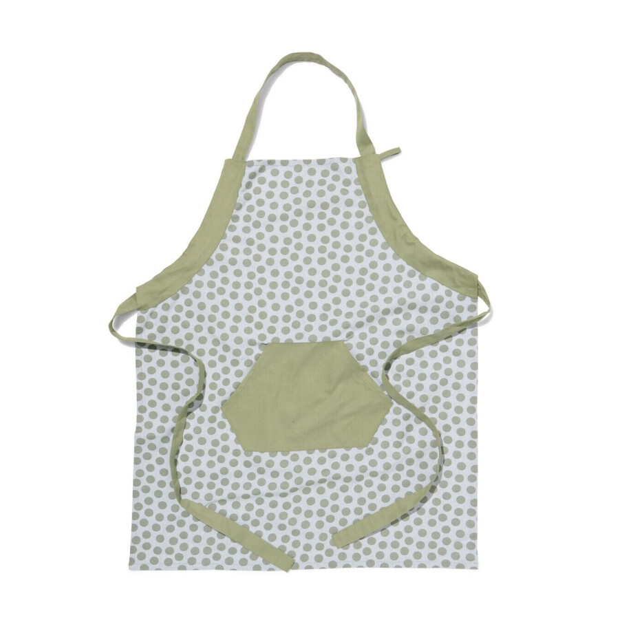 HEMA HEMA Keukenschort Met Stippen Chambray Katoen (groen) HEMA HEMA Keukenschort Met Stippen Chambray Katoen (groen) afbeelding 1