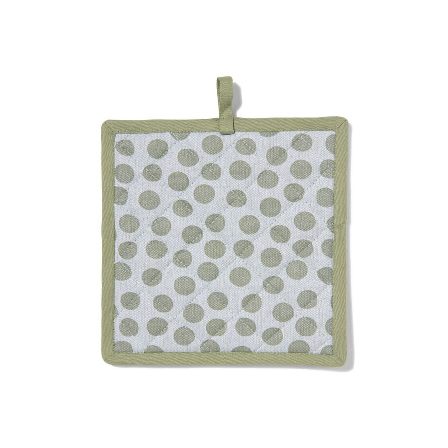 HEMA HEMA Pannenlap 21x21 Groene Stippen (groen) afbeelding 1