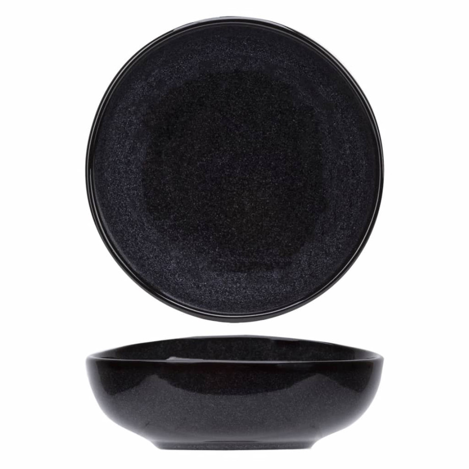 Cosy & Trendy for Professionals Kom Black Granite 4 st Ø21 cm zwart afbeelding 1